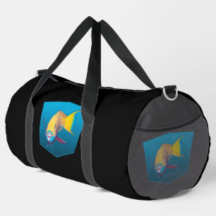 Parrotfish - Design gradient blue background Duffle Bag