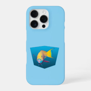 Parrotfish - Design gradient blue background iPhone 16 Pro Case