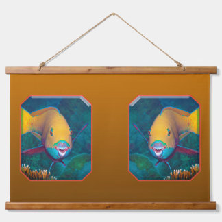 Parrotfish - Striking Make-Up! Colourful photo |  Hanging Tapestry