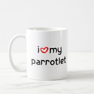 parrotlet heart coffee mug