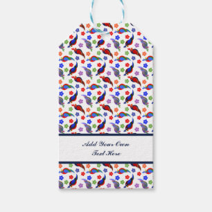 Parrots and Flowers Gift Tags