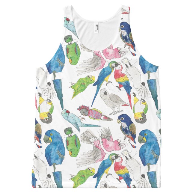 Parrots and 'Toos All-Over Print Singlet (Front)