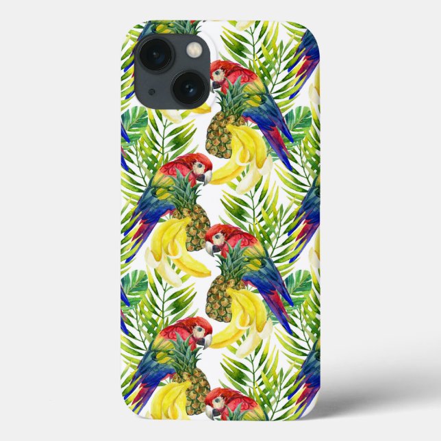 Parrots And Tropical Fruit Case-Mate iPhone Case (Back)