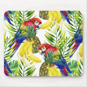 Parrots And Tropical Fruit Mouse Pad