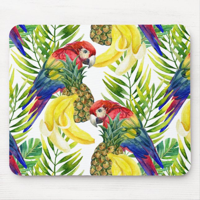 Parrots And Tropical Fruit Mouse Pad (Front)