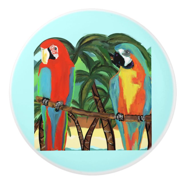 PARROTS CERAMIC KNOB (Front)