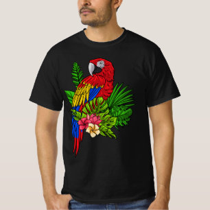 Parrots Colorful Floral Parrot - Bird Pet Parrot P T-Shirt