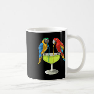 Parrots Drinking Margarita Hawaiian Vacation Beach Coffee Mug