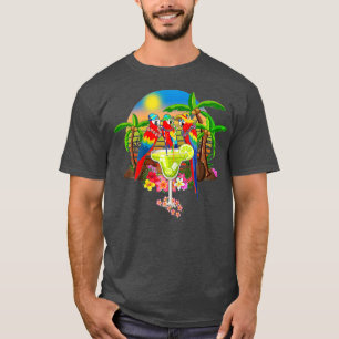 Parrots Drinking Margarita On Summer Vacation Bird T-Shirt