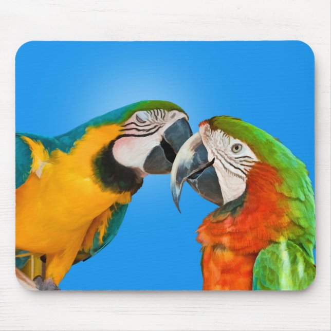 Parrots in Love Mousepad (Front)