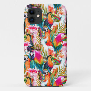 Parrots & Palm Leaves Case-Mate iPhone Case