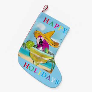 PARROTS SMALL CHRISTMAS STOCKING