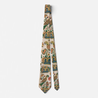 Parrots Vintage Art Design Jewel Tones Tie