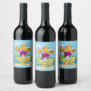 PARROTS  WINE LABEL