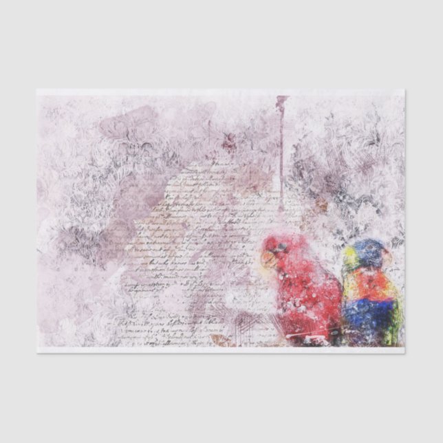 Parrots with Texture Tissue Paper (Front)