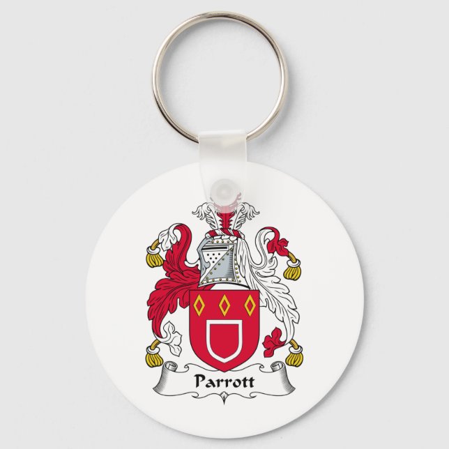 Parrott Family Crest Key Ring (Front)