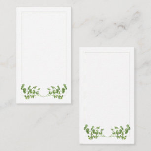 PARSLEY 3.5x2 Flat Note Card / Vertical
