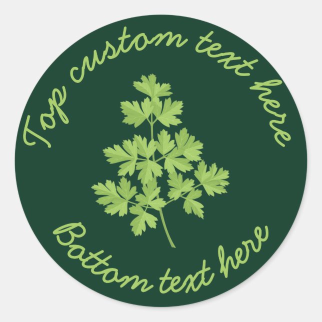 Parsley Classic Round Sticker (Front)