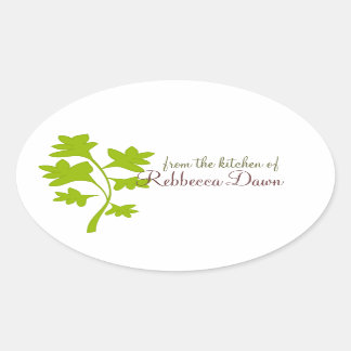 Parsley Oval Sticker