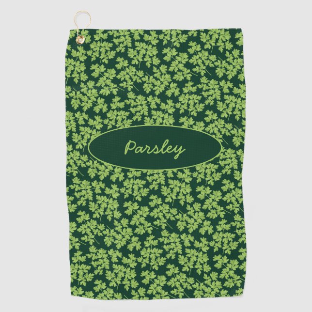 Parsley Pattern Golf Towel (Front)