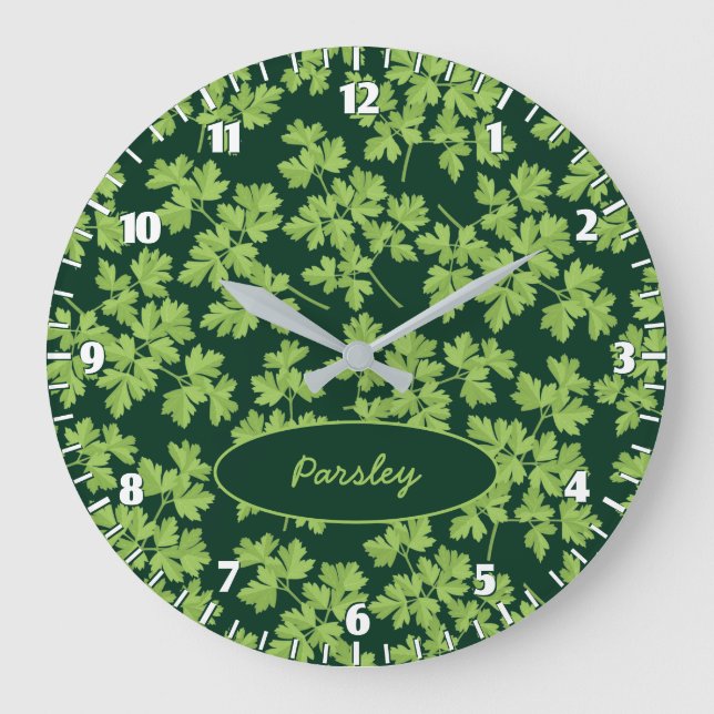 Parsley Pattern Large Clock (Front)