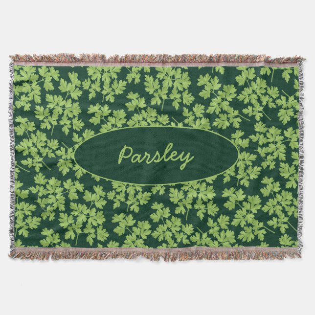 Parsley Pattern Throw Blanket (Front)