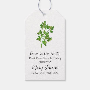 Parsley Seed Packet Memorial Funeral Gift Tags