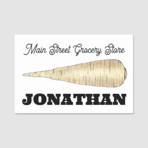 Parsnip Print Root Vegetable Farmer's Market Veg Name Tag