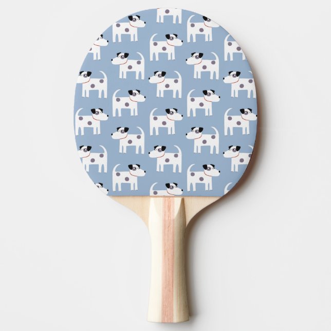 Parson Jack Russell Terrier Dog Pattern Blue Ping Pong Paddle (Front)
