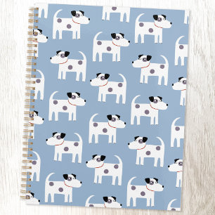 Parson Jack Russell Terrier Dog Pattern Blue Planner