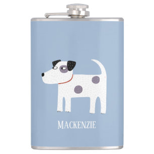 Parson Jack Russell Terrier Dog Personalised Hip Flask