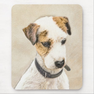 Parson Jack Russell Terrier Painting 2 Dog Art Mouse Pad