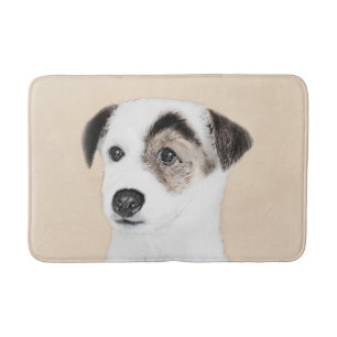Parson Jack Russell Terrier Painting - Dog Art Bath Mat