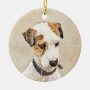 Parson Jack Russell Terrier Painting - Dog Art Ceramic Tree Decoration