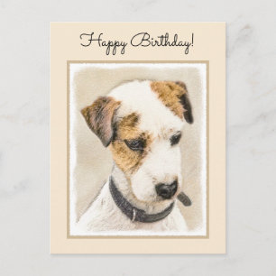 Parson Jack Russell Terrier Painting - Dog Art Postcard