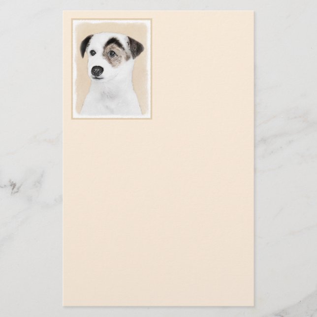 Parson Jack Russell Terrier Painting - Dog Art Stationery (Front)
