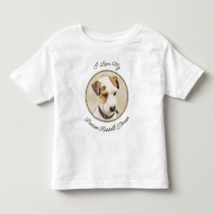 Parson Jack Russell Terrier Painting - Dog Art Toddler T-Shirt