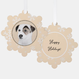 Parson Jack Russell Terrier Painting - Dog Art Tree Decoration Card