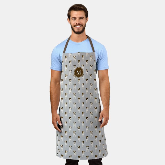 Parson Jack Russell Terriers dog lovers pattern Apron (Worn)