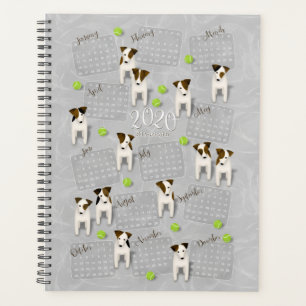 Parson Jack Russell Terriers grey 2020 calendar Planner