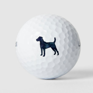 Parson Russel Terrier Black Watercolor Golf Balls