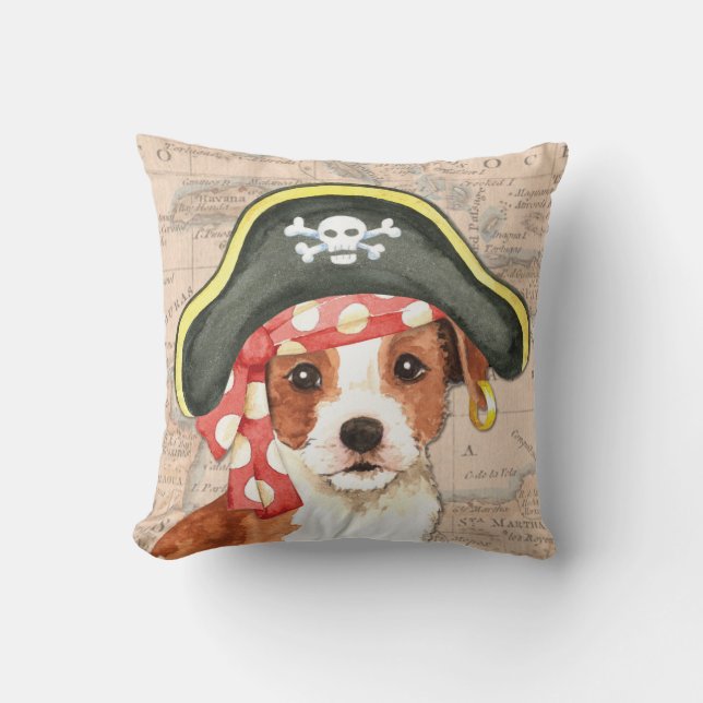 Parson Russell Pirate Cushion (Front)