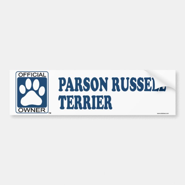 Parson Russell Terrier Blue Bumper Sticker (Front)