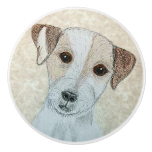 Parson Russell Terrier Ceramic Knob