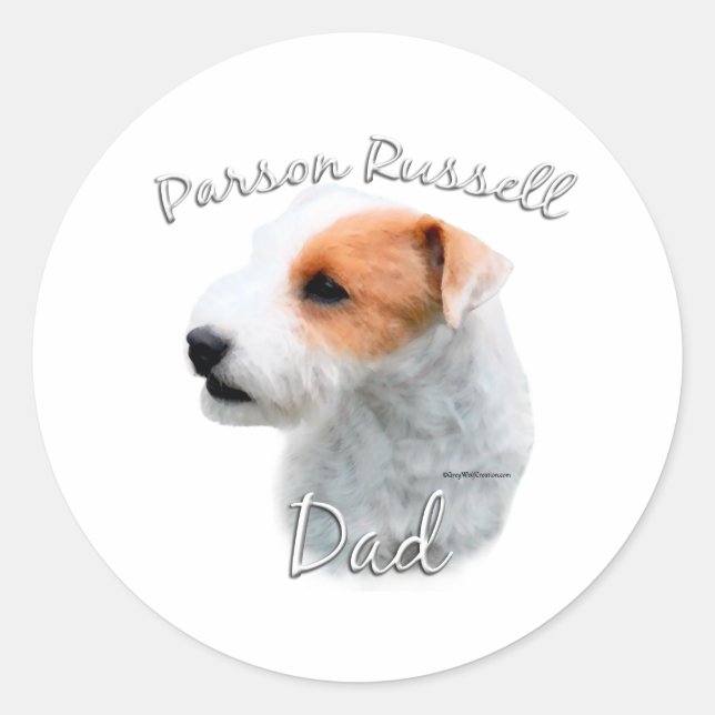 Parson Russell Terrier Dad 2 Classic Round Sticker (Front)
