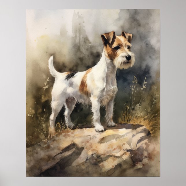 Parson Russell Terrier Dog Art Print Poster (Front)