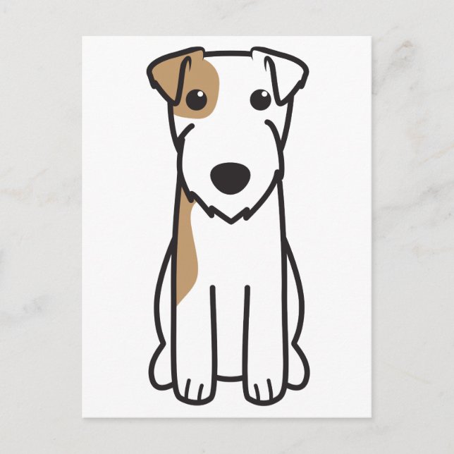 Parson Russell Terrier Dog Cartoon Postcard (Front)