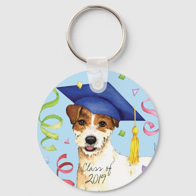 Parson Russell Terrier Graduate Key Ring (Front)
