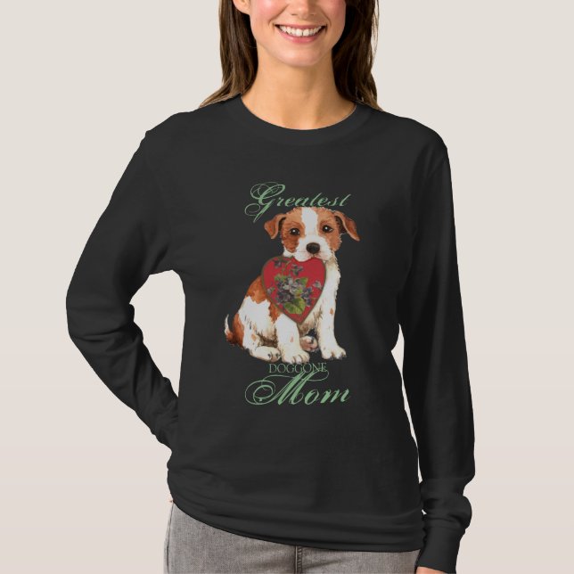 Parson Russell Terrier Heart Mum Long Sleeve T-Shi T-Shirt (Front)