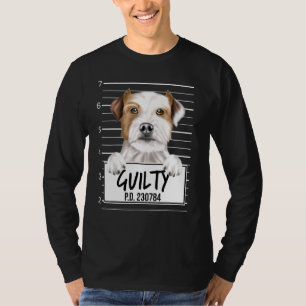 Parson Russell Terrier Mugshot Guilty Dog T-Shirt